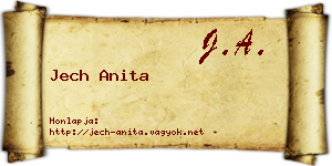 Jech Anita névjegykártya